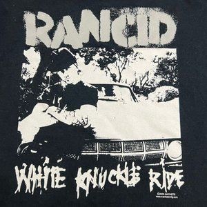 Rancid White Knuckle Ride 2005 Black White Graphic Machete T-Shirt Size Small